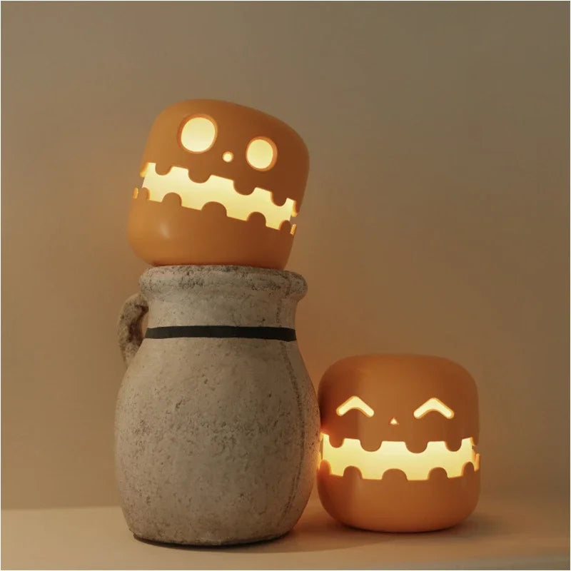 Halloween Pumpkins Lamp Creative Collapsibles Bedroom Small Night Light Desktop Model Ornaments Cozy Party Decoration Gifts Toy