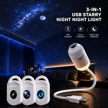 Galaxy projector with 3 interchangeable scene films