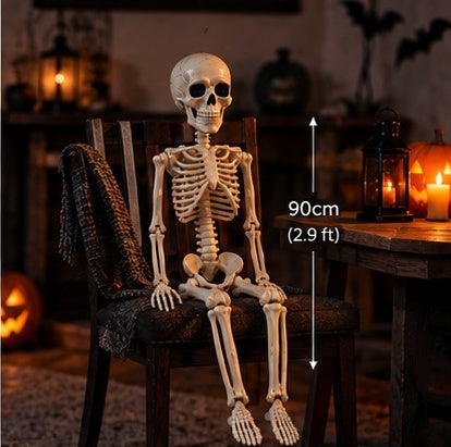90 cm posable skeleton sitting on a chair