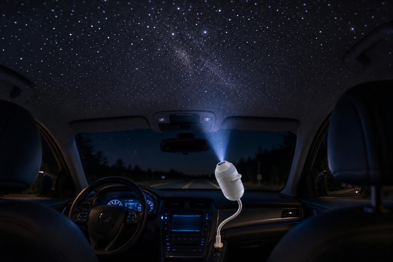 In the car